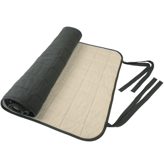 Bio Yogamatte in Creme+Anthrazit Creme+Grau von Living Crafts Größe 75x190 cm