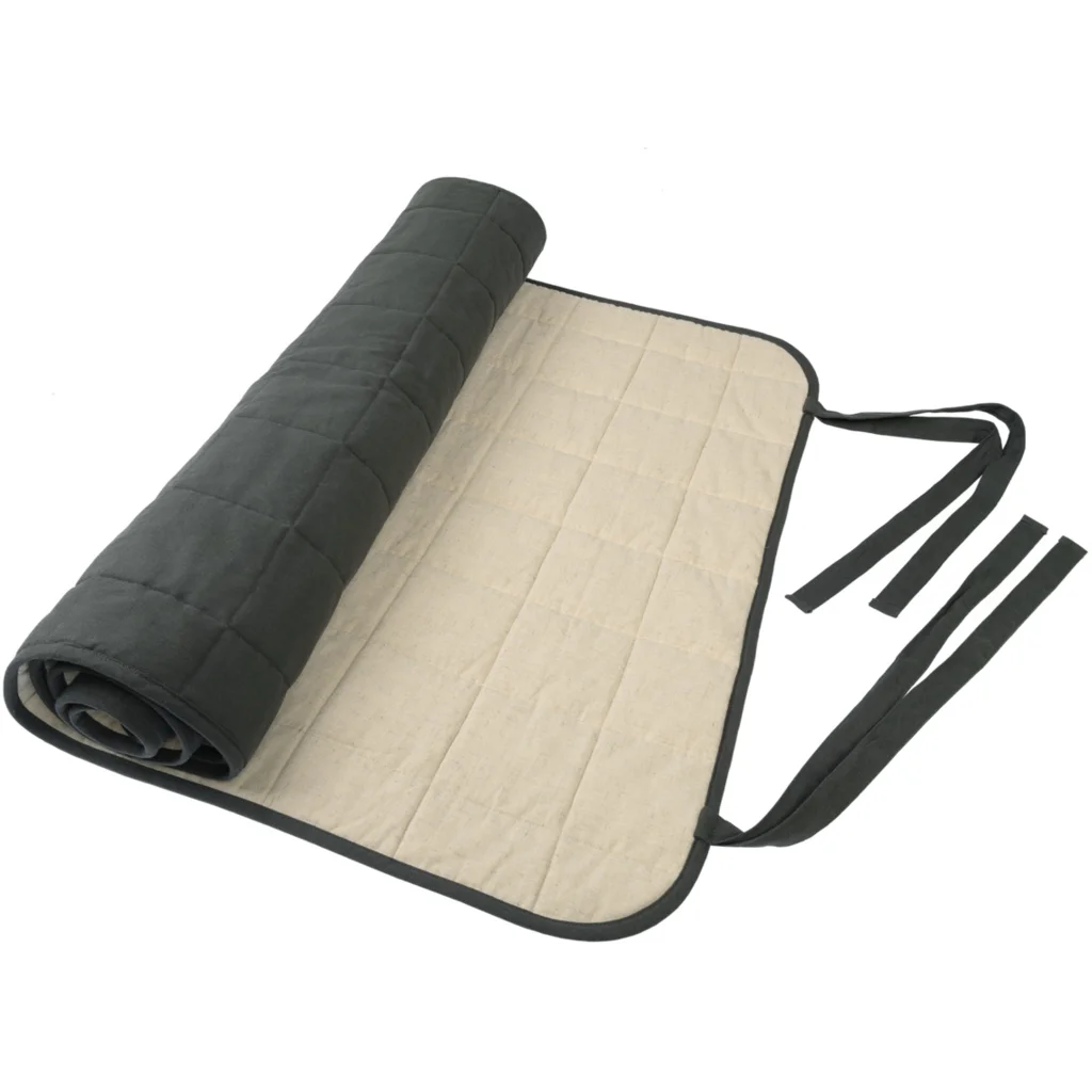 Bio Yogamatte in Creme+Anthrazit Creme+Grau von Living Crafts Größe 75x190 cm
