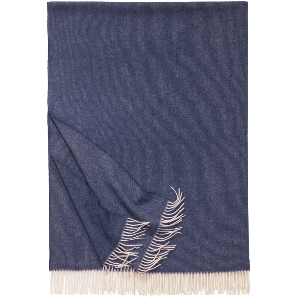 Decke BOSTON in Marine Blau Muster Meliert von Eagle Products Größe 130x200 cm