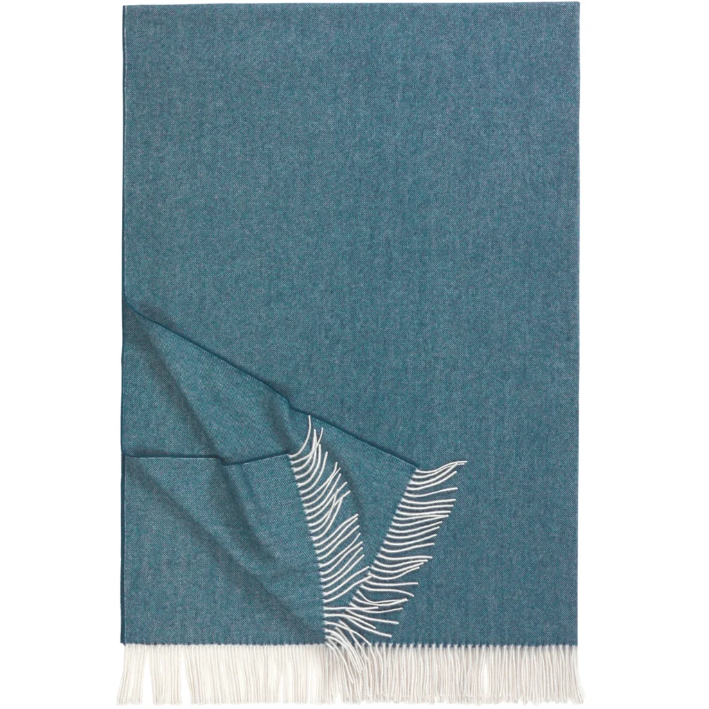 Decke BOSTON in Petrol Blau Muster Meliert von Eagle Products Größe 130x200 cm