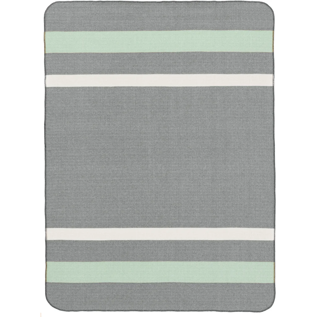 Decke LIVERPOOL in Grau+Mint Grau+Grün Muster Streifen von Eagle Products Größe 150x200 cm