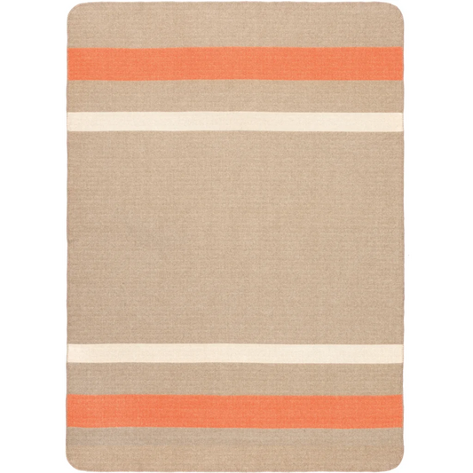 Decke LIVERPOOL in Sand+Orange Muster Streifen von Eagle Products Größe 150x200 cm