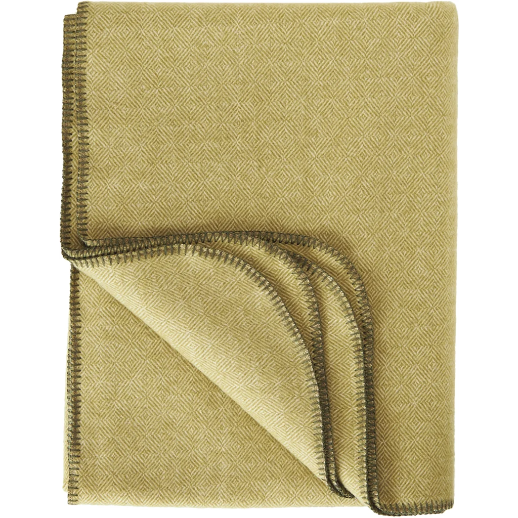 Decke mit Diamant-Muster in Limette Gelb Muster Diamant-Muster von Eagle Products Größe 150x240 cm