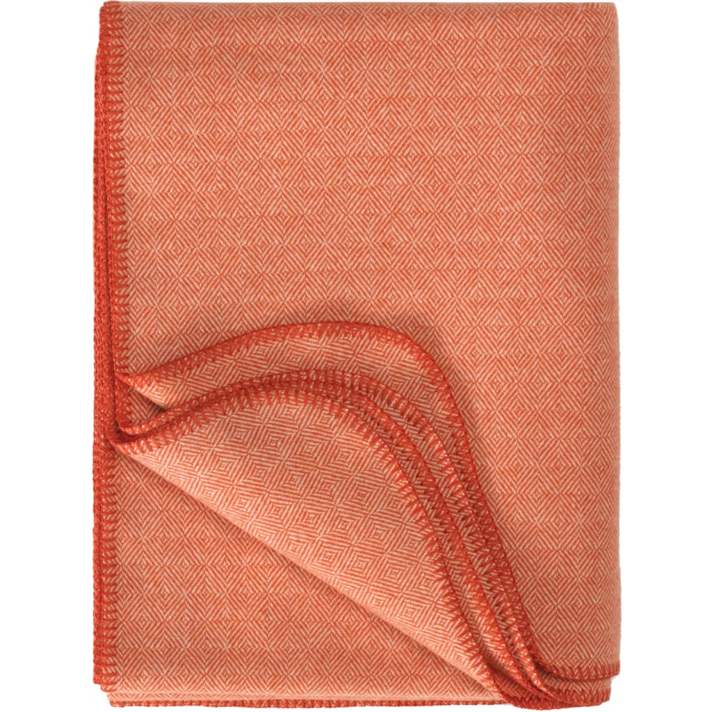 Decke mit Diamant-Muster in Orange Muster Diamant-Muster von Eagle Products Größe 150x240 cm