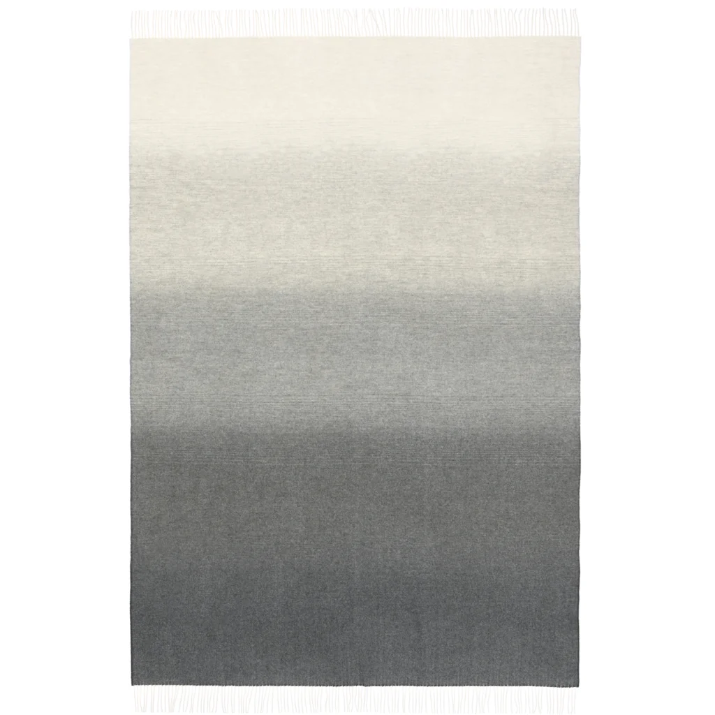 Decke mit Farbverlauf in Creme+Anthrazit Creme+Grau Muster Farbverlauf von Eagle Products Größe 130x210 cm