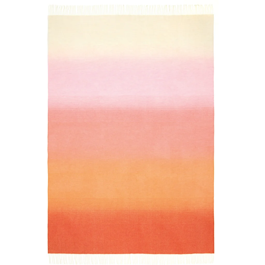 Decke mit Farbverlauf in Creme+Orange Muster Farbverlauf von Eagle Products Größe 130x210 cm