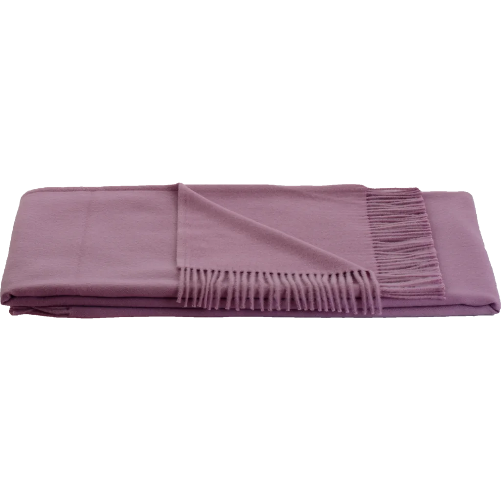 Decke REGENT in Rosenholz Rosa von Steinbeck Größe 130x190 cm (inkl. Fransen)