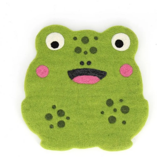 Filz Kinder-Sitzkissen Frosch in Grün Muster Frosch von GLOBO Größe Ø 28 cm
