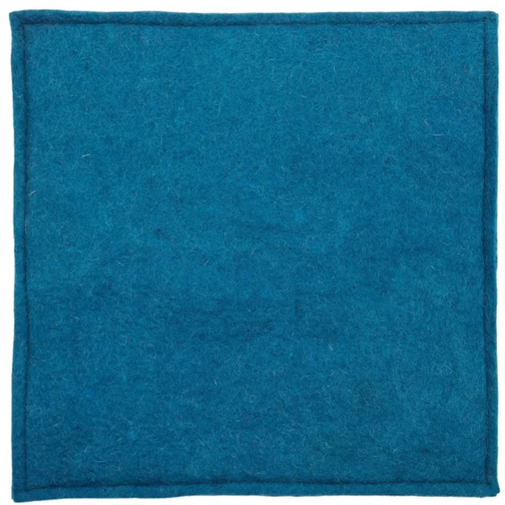 Filz Sitzkissen quadratisch in Petrol Blau von Frida Feeling Größe 35x35 cm