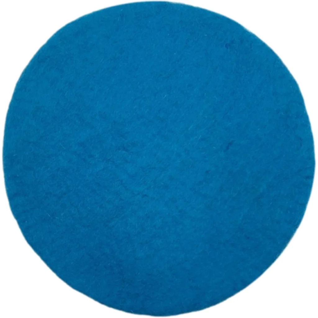 Filz Sitzkissen rund in Aquablau Blau von Frida Feeling Größe Ø 35 cm