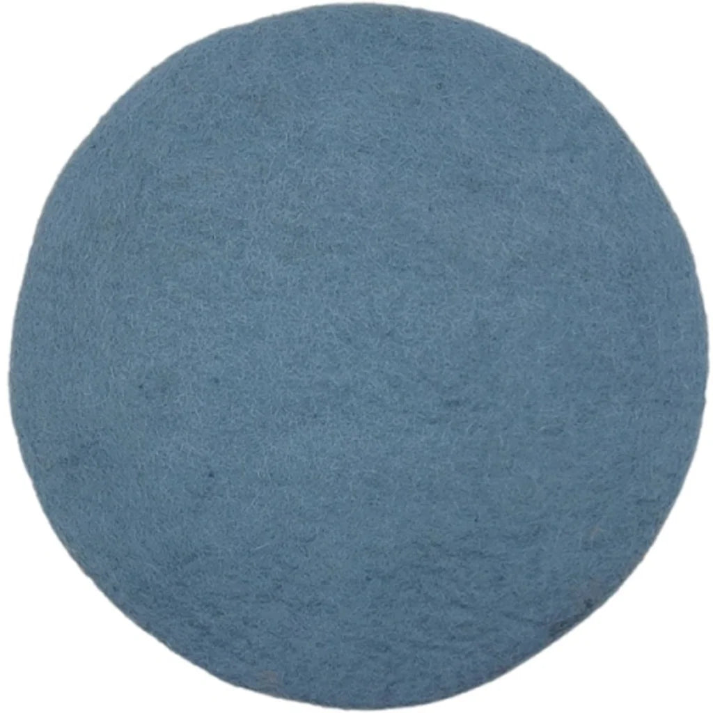 Filz Sitzkissen rund in Azurblau Blau von Frida Feeling Größe Ø 35 cm