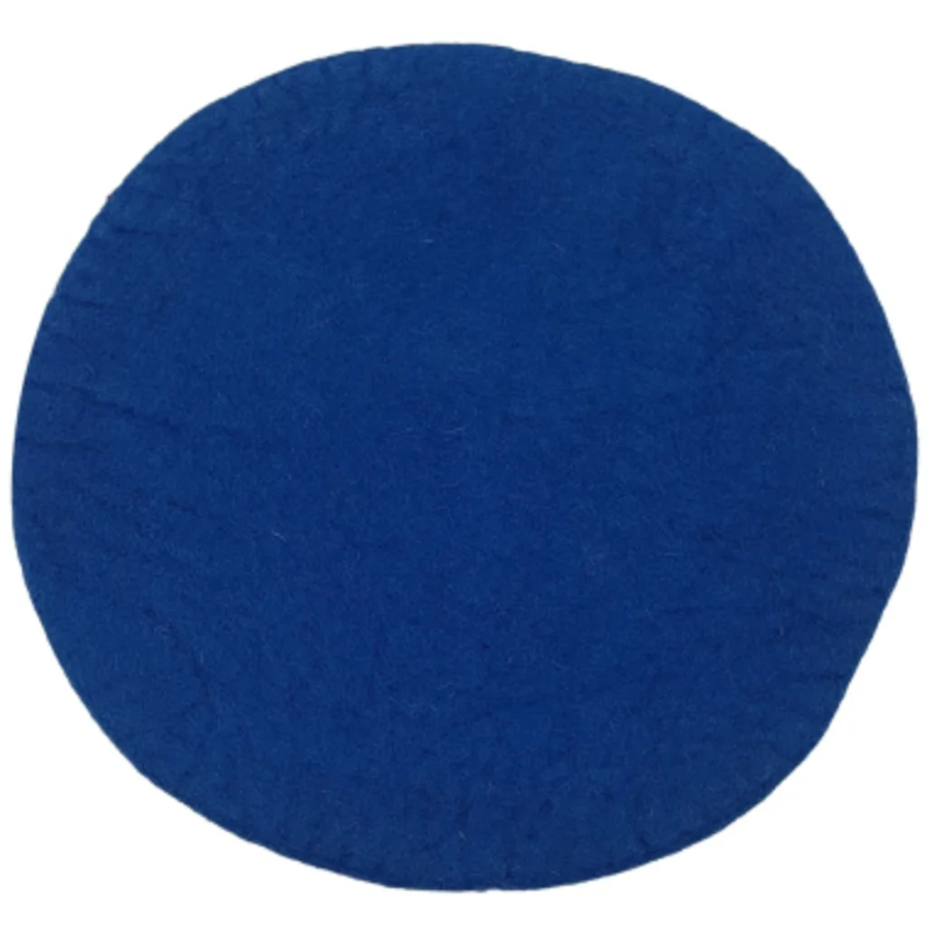 Filz Sitzkissen rund in Dunkelblau Blau von Frida Feeling Größe Ø 35 cm