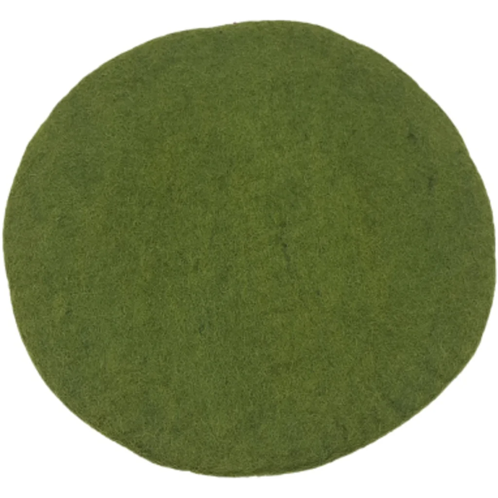 Filz Sitzkissen rund in Khaki Grün von Frida Feeling Größe Ø 35 cm
