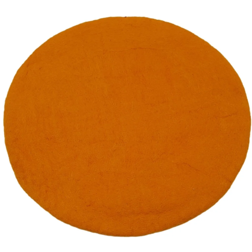 Filz Sitzkissen rund in Orange von Frida Feeling Größe Ø 35 cm