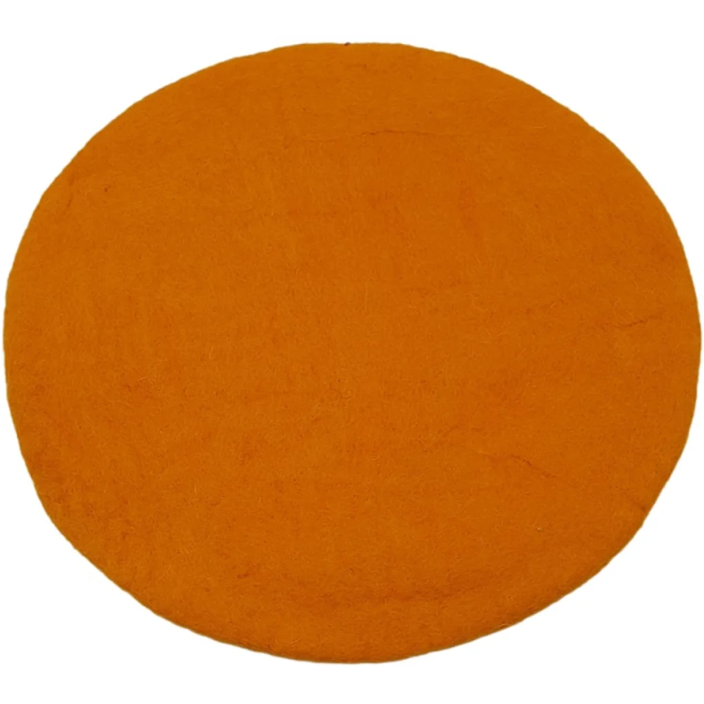 Filz Sitzkissen rund in Orange von Frida Feeling Größe Ø 35 cm