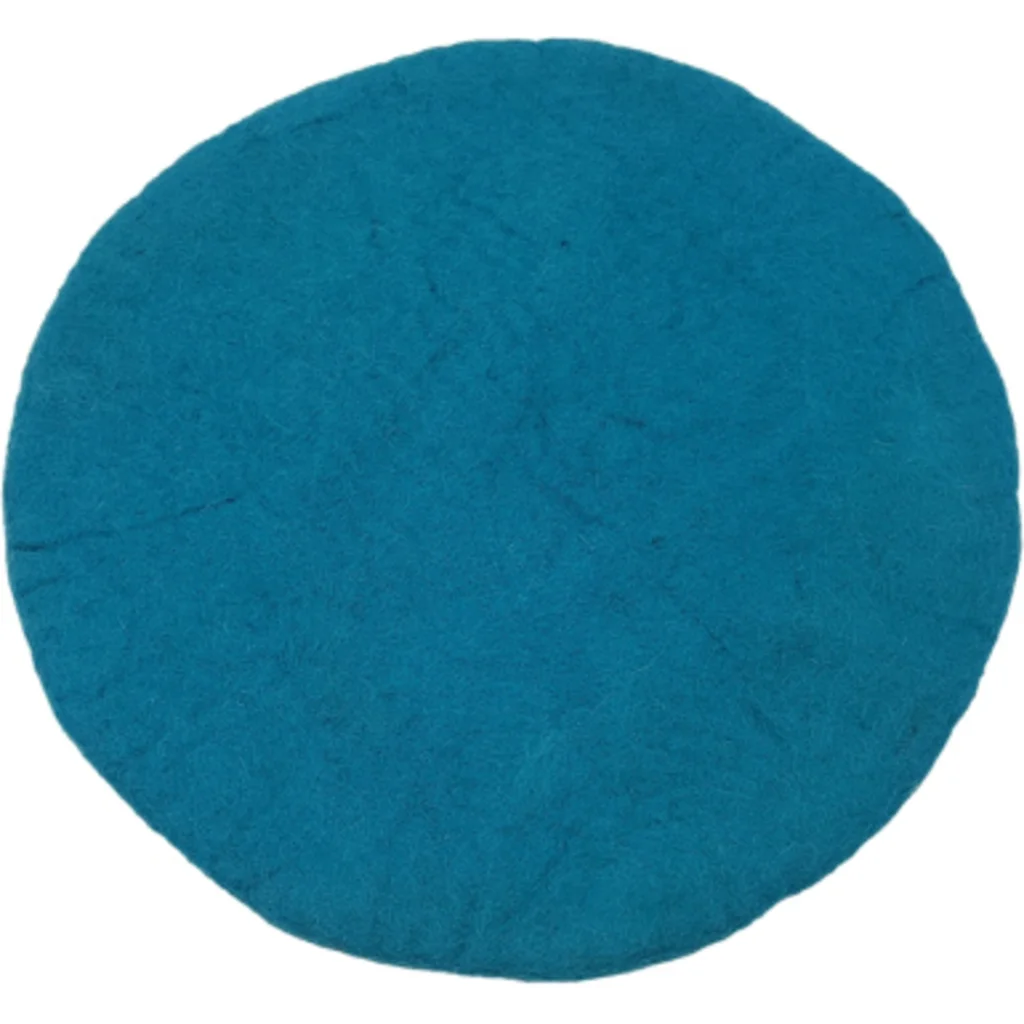 Filz Sitzkissen rund in Petrol Blau von Frida Feeling Größe Ø 35 cm