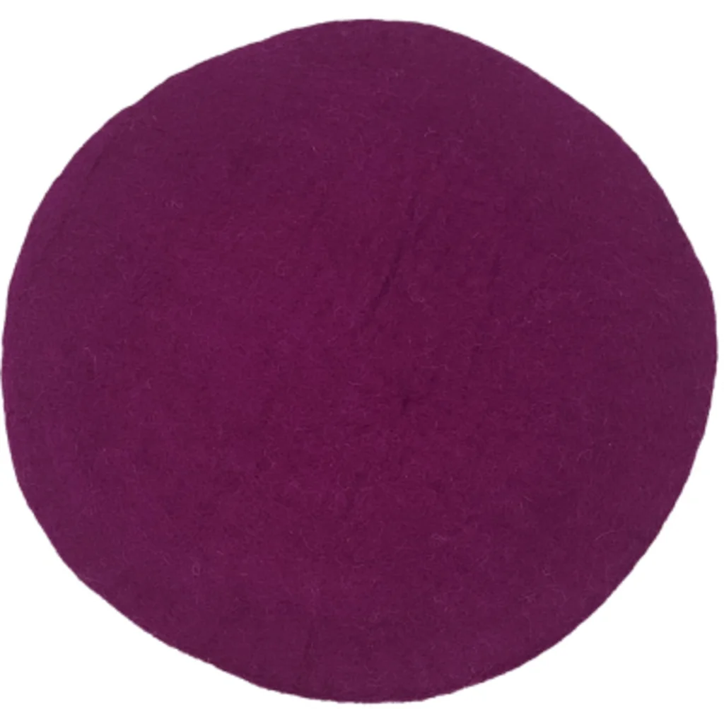 Filz Sitzkissen rund in Purple Beere von Frida Feeling Größe Ø 35 cm