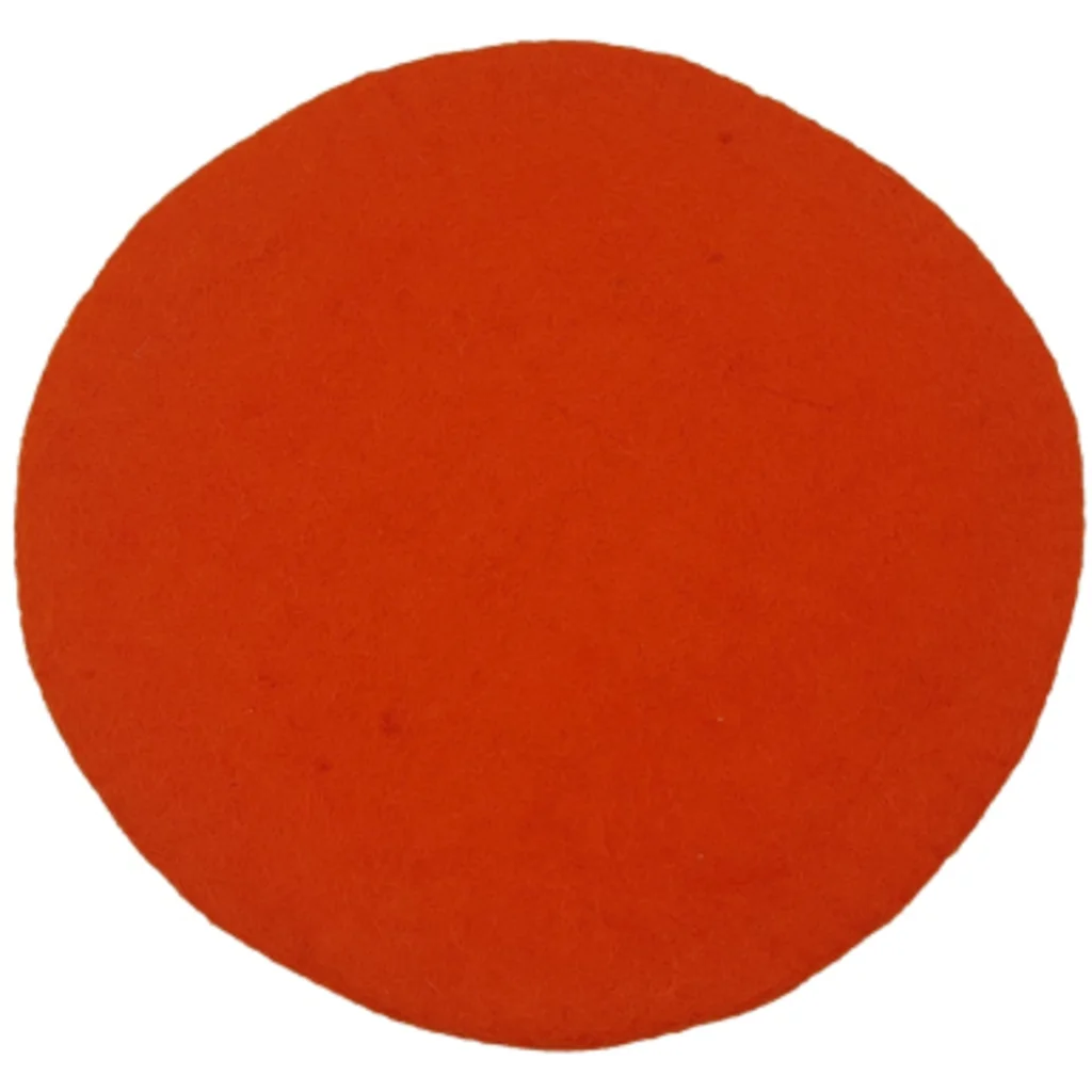 Filz Sitzkissen rund in Terra Orange von Frida Feeling Größe Ø 35 cm