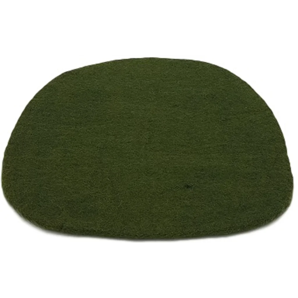 Filz Sitzkissen Trapez in Khaki Grün von Frida Feeling Größe 40x35 cm