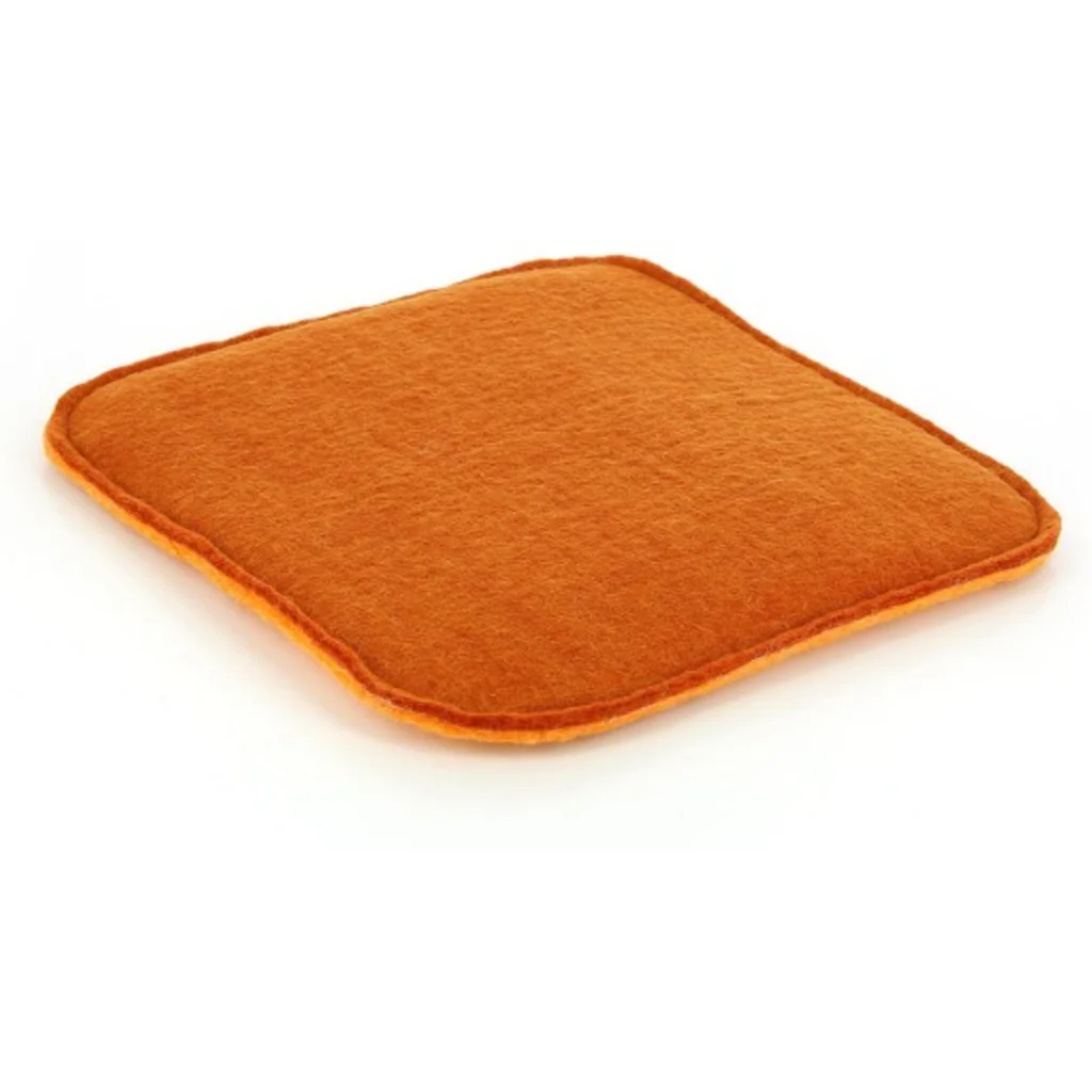 Filz Wendesitzkissen quadratisch in Terra+Apricot Orange+Orange von GLOBO Größe 35x35 cm