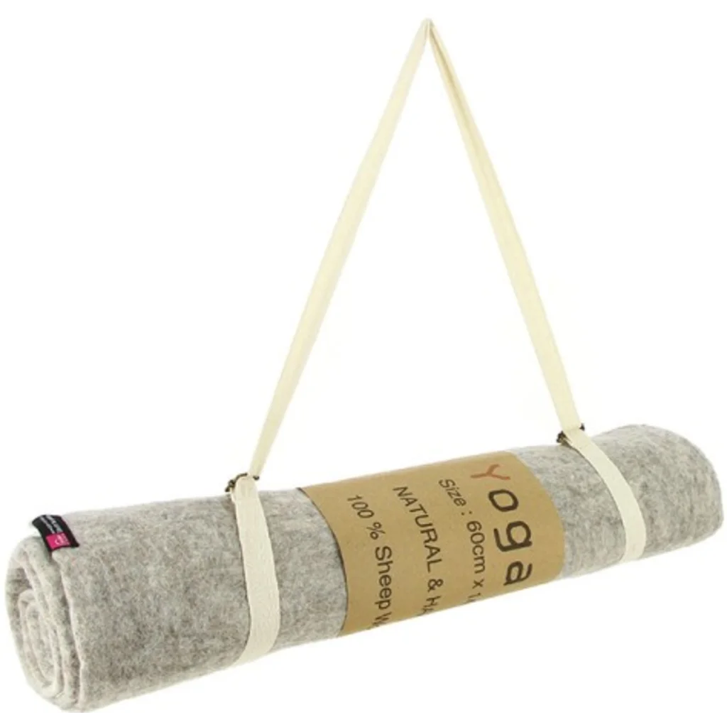 Filz Yogamatte in Hellgrau Grau von GLOBO Größe 60x190 cm