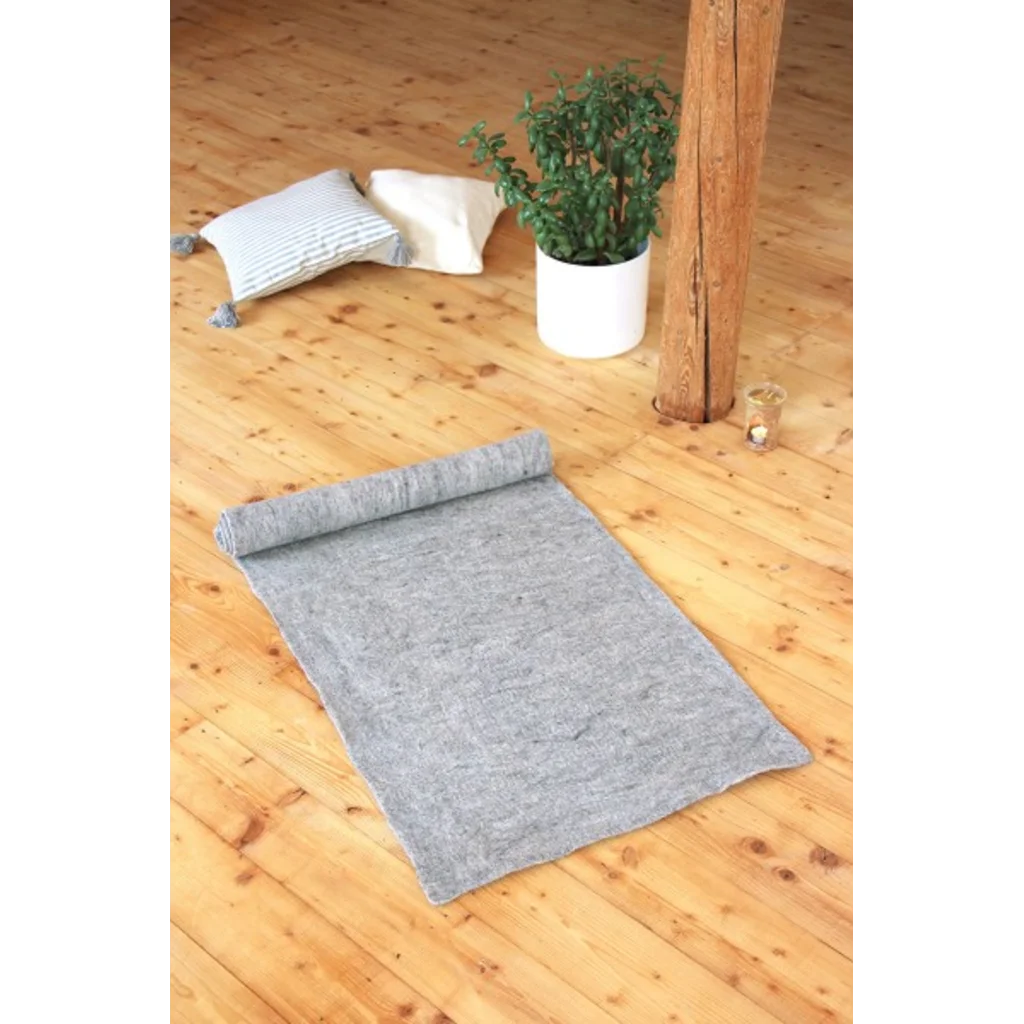 Filz Yogamatte in Hellgrau Grau von GLOBO Größe 60x190 cm