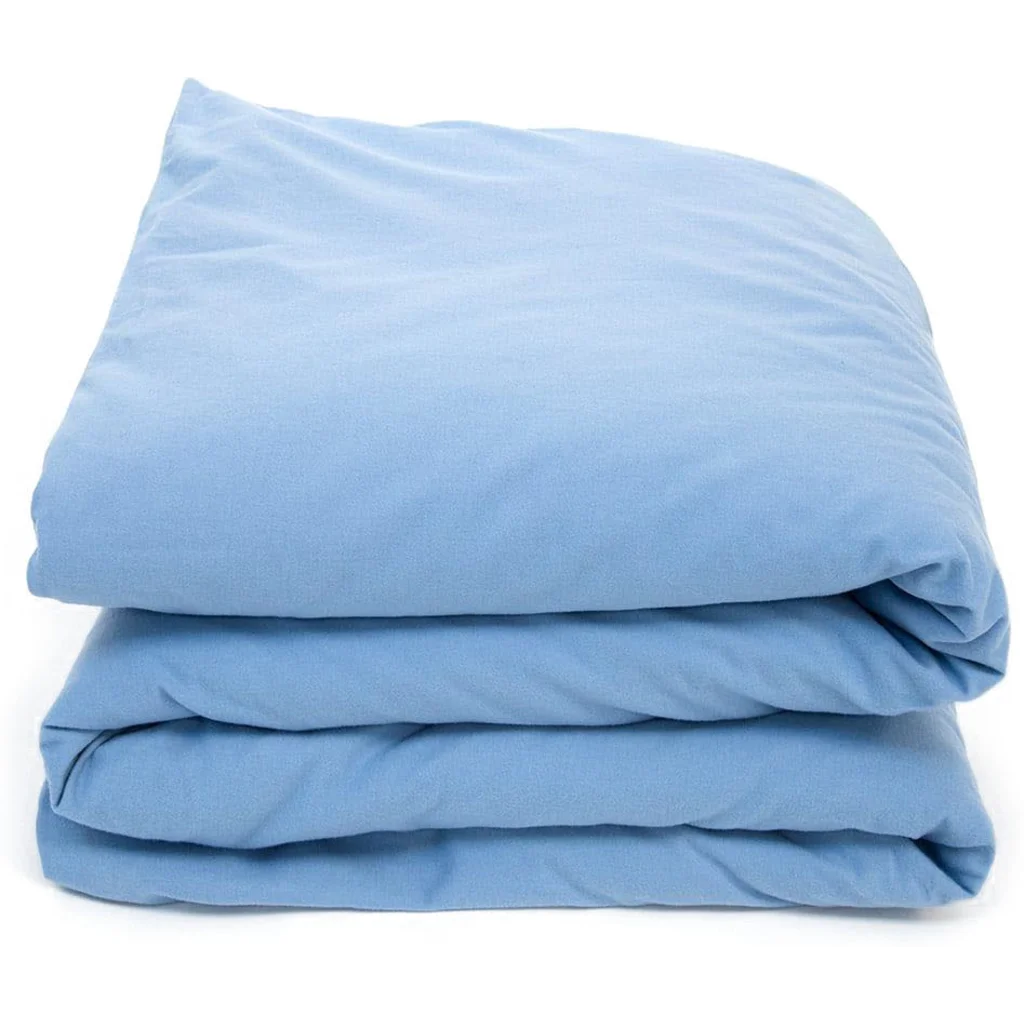 Flanell Bettwäsche Bettbezug in Himmelblau Blau von erlich textil Größe 200x210 cm