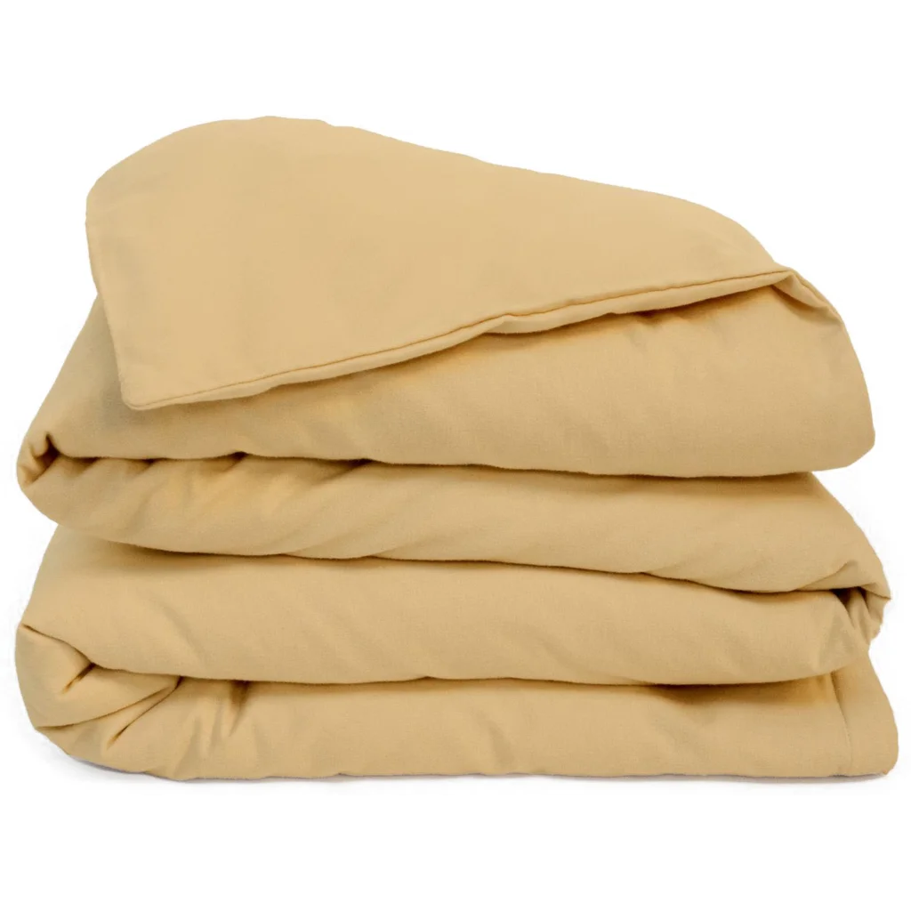 Flanell Bettwäsche Bettbezug in Honig Gelb von erlich textil Größe 200x200 cm