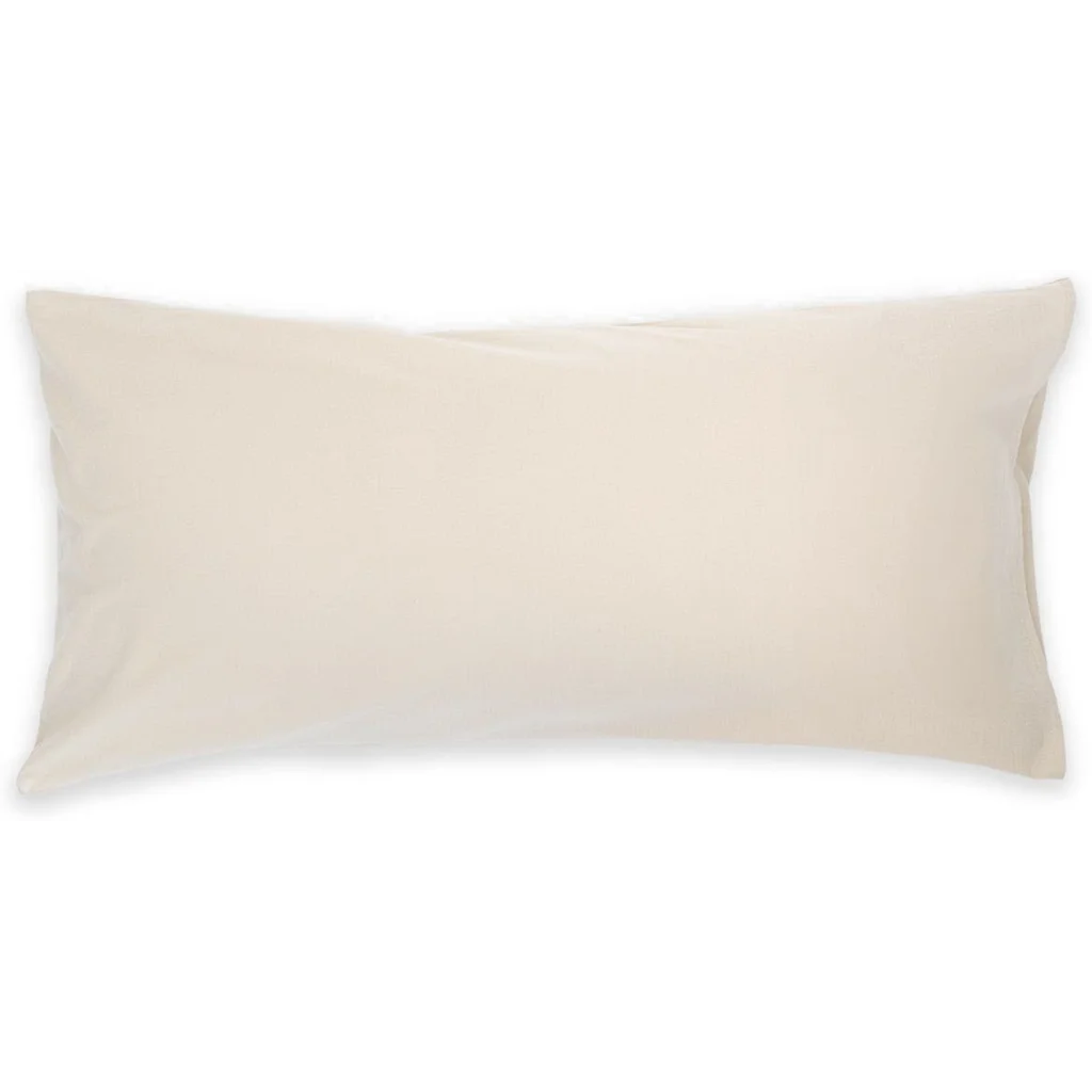 Flanell Bettwäsche Kissenbezug in Creme von erlich textil Größe 65x100 cm