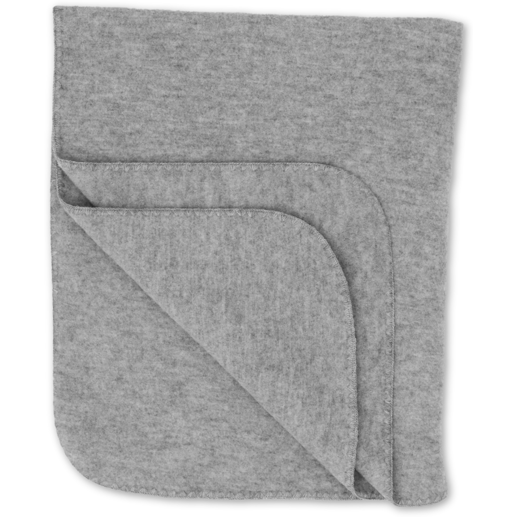Fleece Baby-+Kinder-Decke in Hellgrau Grau von Engel Natur Größe 80x100 cm