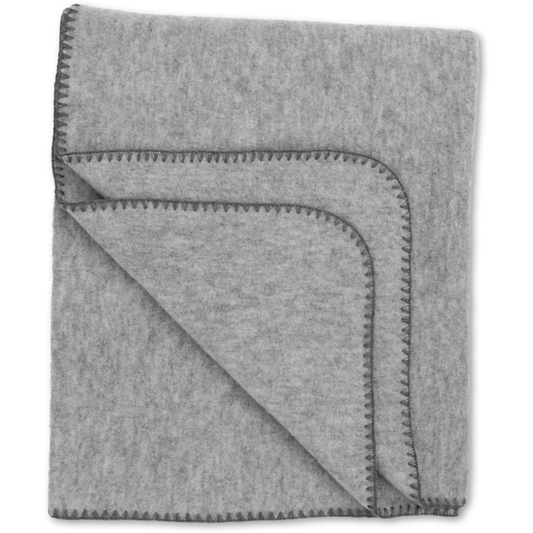 Fleece Decke in Hellgrau Grau von Engel Natur Größe 150x180 cm