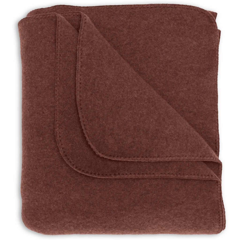 Fleece Decke in Zimt Braun von Engel Natur Größe 150x180 cm