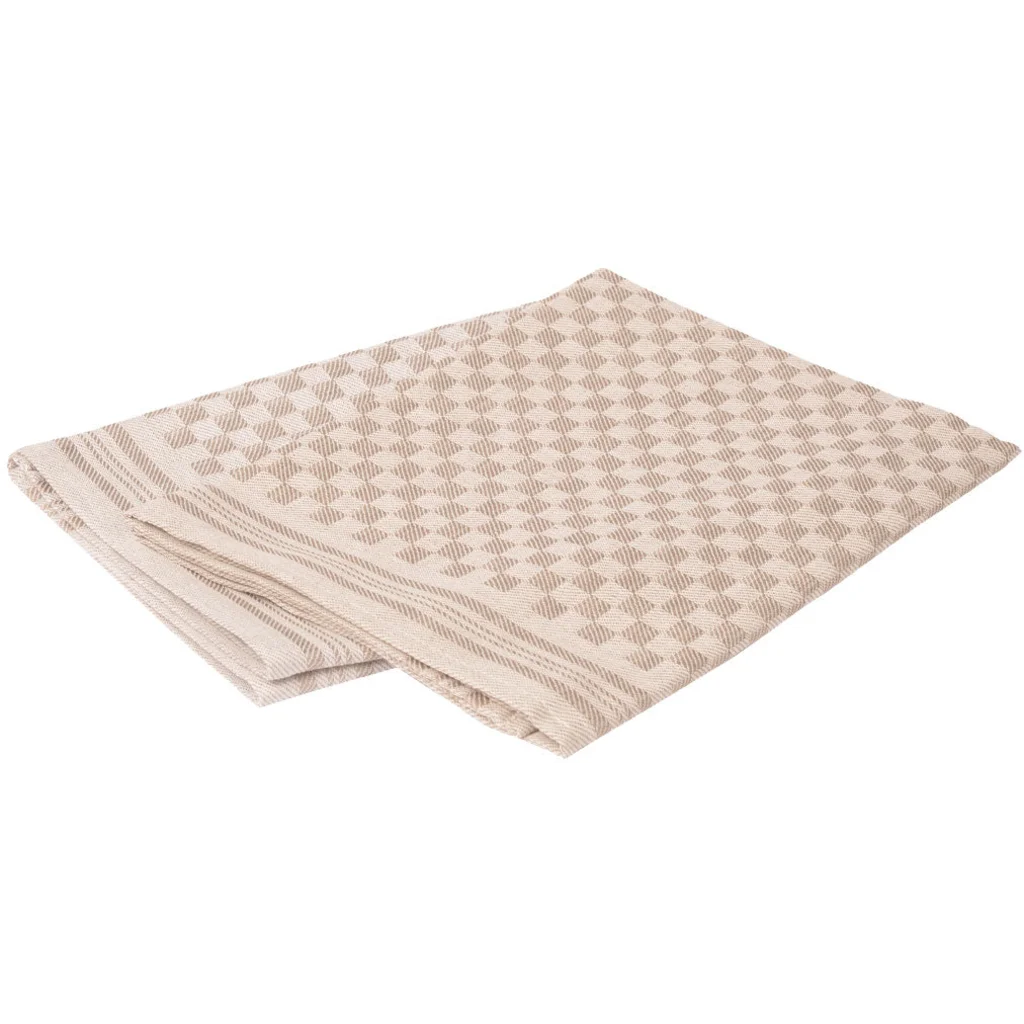 Halbleinen Geschirrtuch Schachbrett 2er-Pack in Beige Muster Schachbrett von Erika Vaitkute Größe 47x70 cm