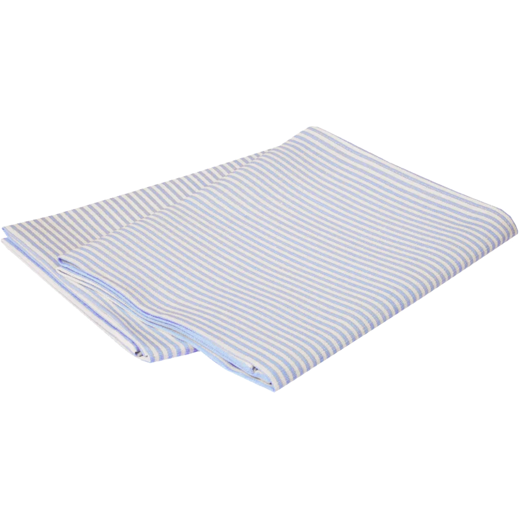 Halbleinen Geschirrtuch Streifen 2er-Pack in Weiß+Hellblau Weiß+Blau Muster Streifen von Erika Vaitkute Größe 47x70 cm