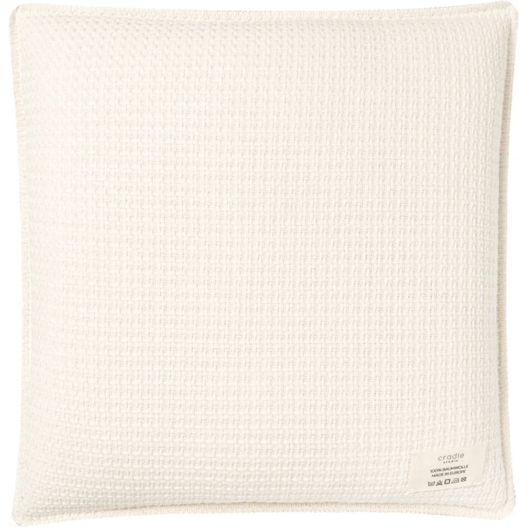Kissenhülle in Feinstrick-Optik in Creme von Cradle Studio Größe 50x50 cm