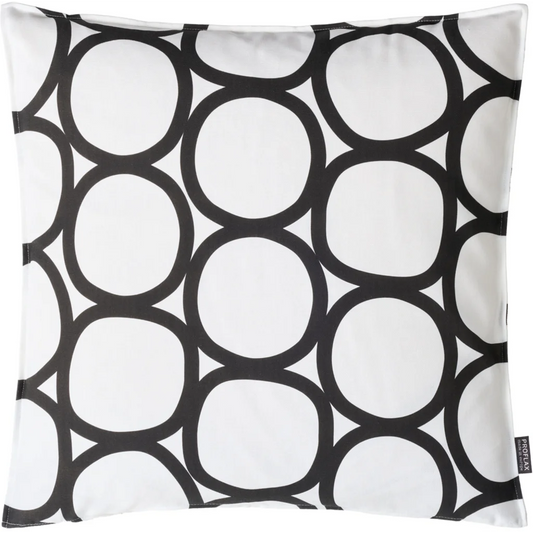 Kissenhülle Kreise in Weiß+Schwarz Muster Kreise von Proflax Größe 40x40 cm