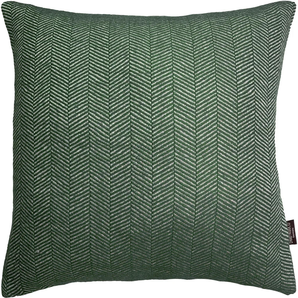 Kissenhülle mit Fischgrät-Muster in Dunkelgrün Grün Muster Fischgrät von Eagle Products Größe 40x60 cm