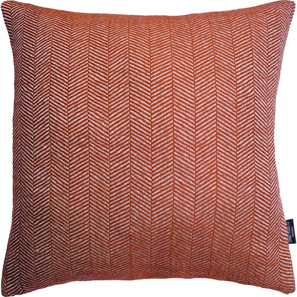 Kissenhülle mit Fischgrät-Muster in Orange Muster Fischgrät von Eagle Products Größe 50x50 cm