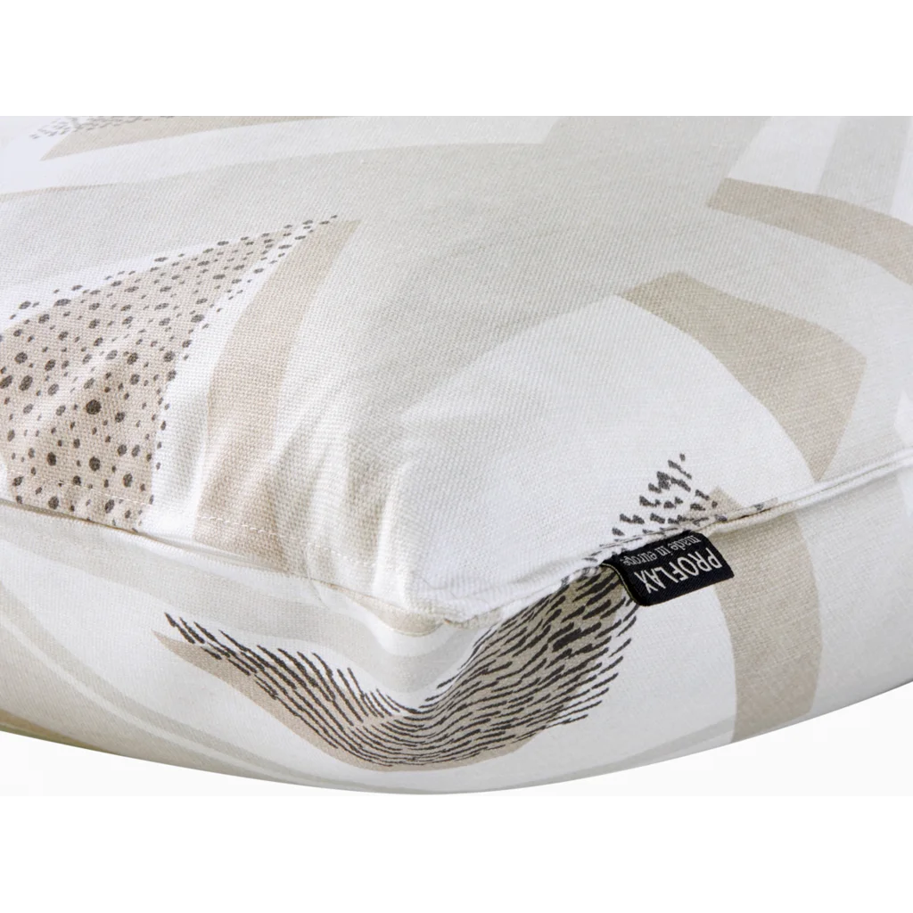 Kissenhülle mit graphischem Muster in Weiß+Beige+Braun Muster Graphisch von Proflax Größe 40x40 cm