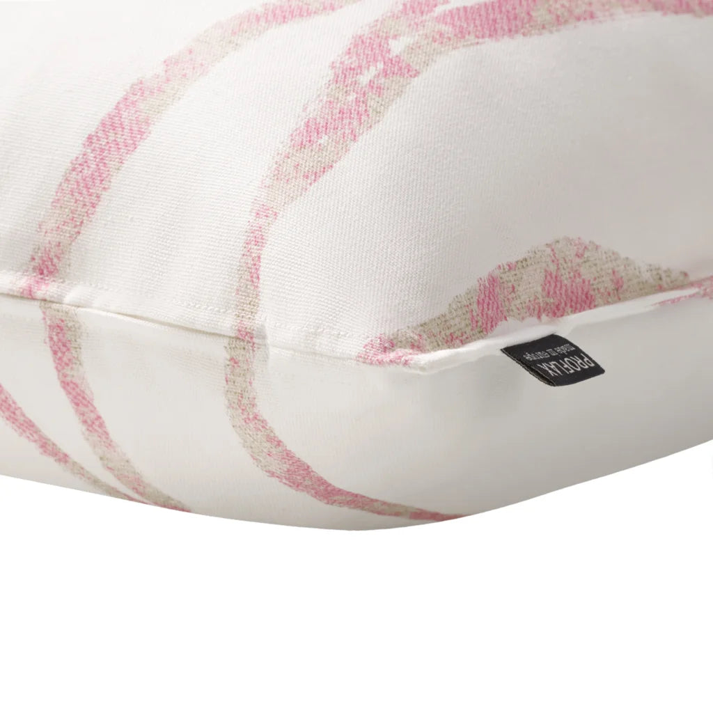 Kissenhülle mit graphischem Muster in Weiß+Rosa Muster Graphisch von Proflax Größe 40x40 cm