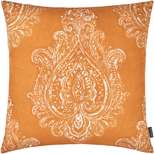 Kissenhülle Ornament in Terra Orange Muster Ornament von Proflax Größe 50x50 cm