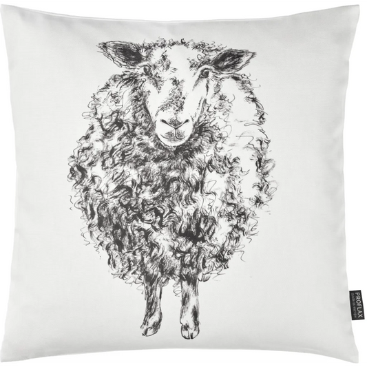 Kissenhülle Schaf in Weiß+Schwarz Muster Schaf von Proflax Größe 40x40 cm