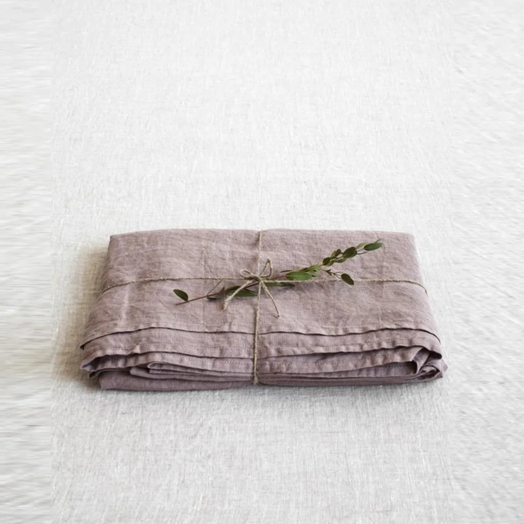 Leinen Bettlaken in Altrosa Rosa von Linen Tales Größe 280x290 cm