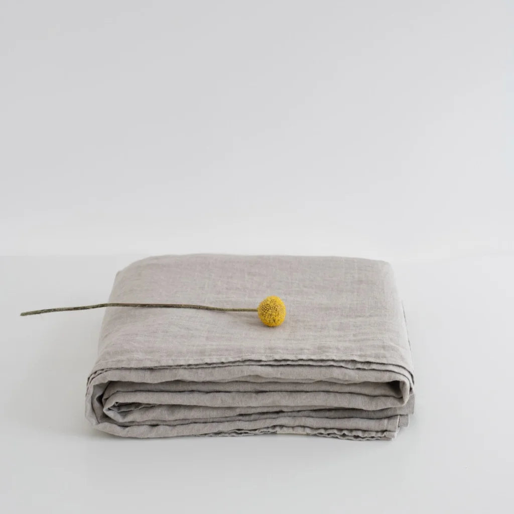 Leinen Bettlaken in Beige von Linen Tales Größe 245x280 cm