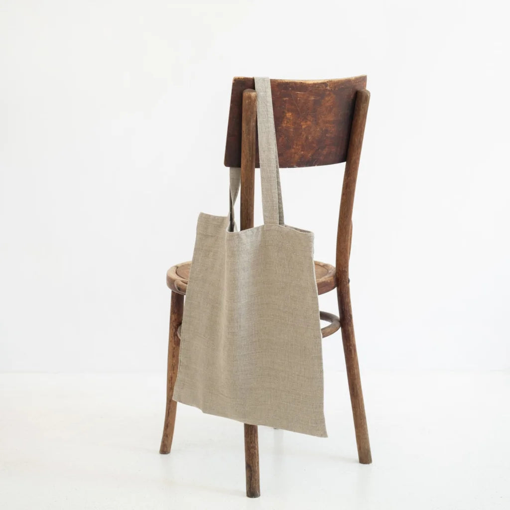 Leinen Einkaufstasche in Beige von Linen Tales Größe 38cm breit+ 42 cm lang