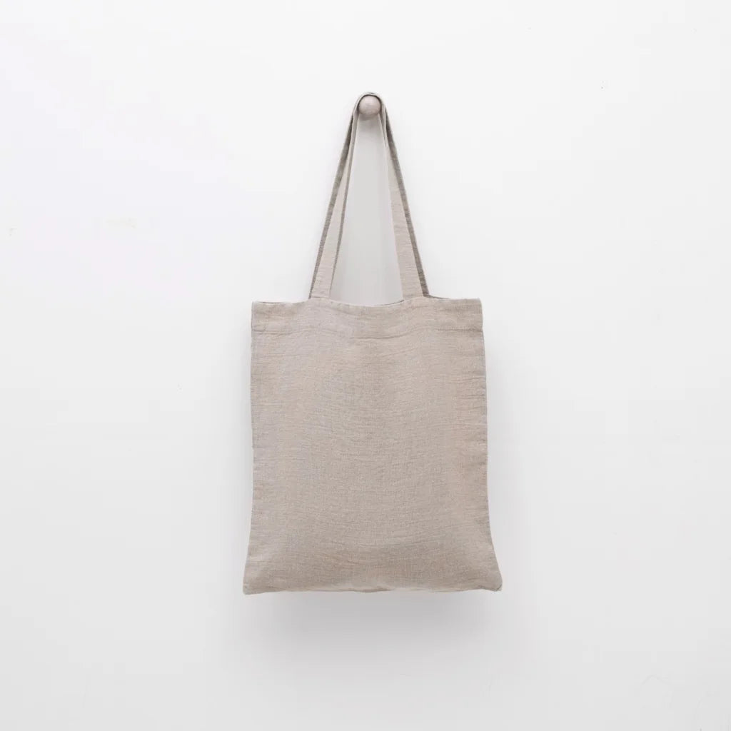 Leinen Einkaufstasche in Beige von Linen Tales Größe 38cm breit+ 42 cm lang