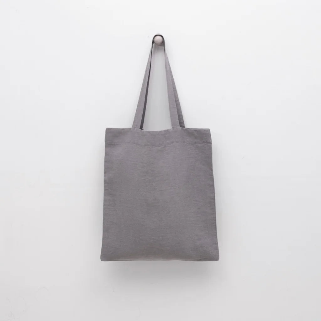 Leinen Einkaufstasche in Grau von Linen Tales Größe 38cm breit+ 42 cm lang