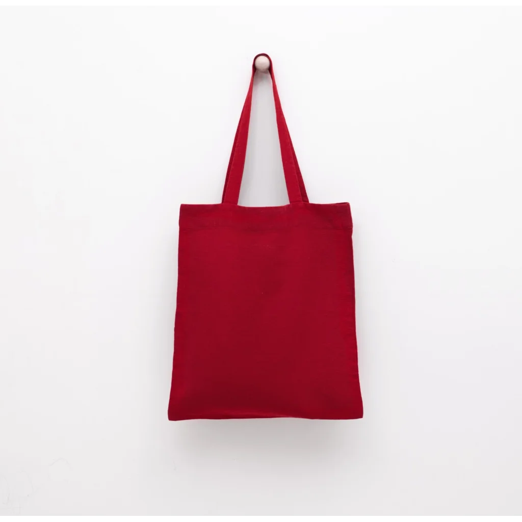 Leinen Einkaufstasche in Rot von Linen Tales Größe 38cm breit+ 42 cm lang