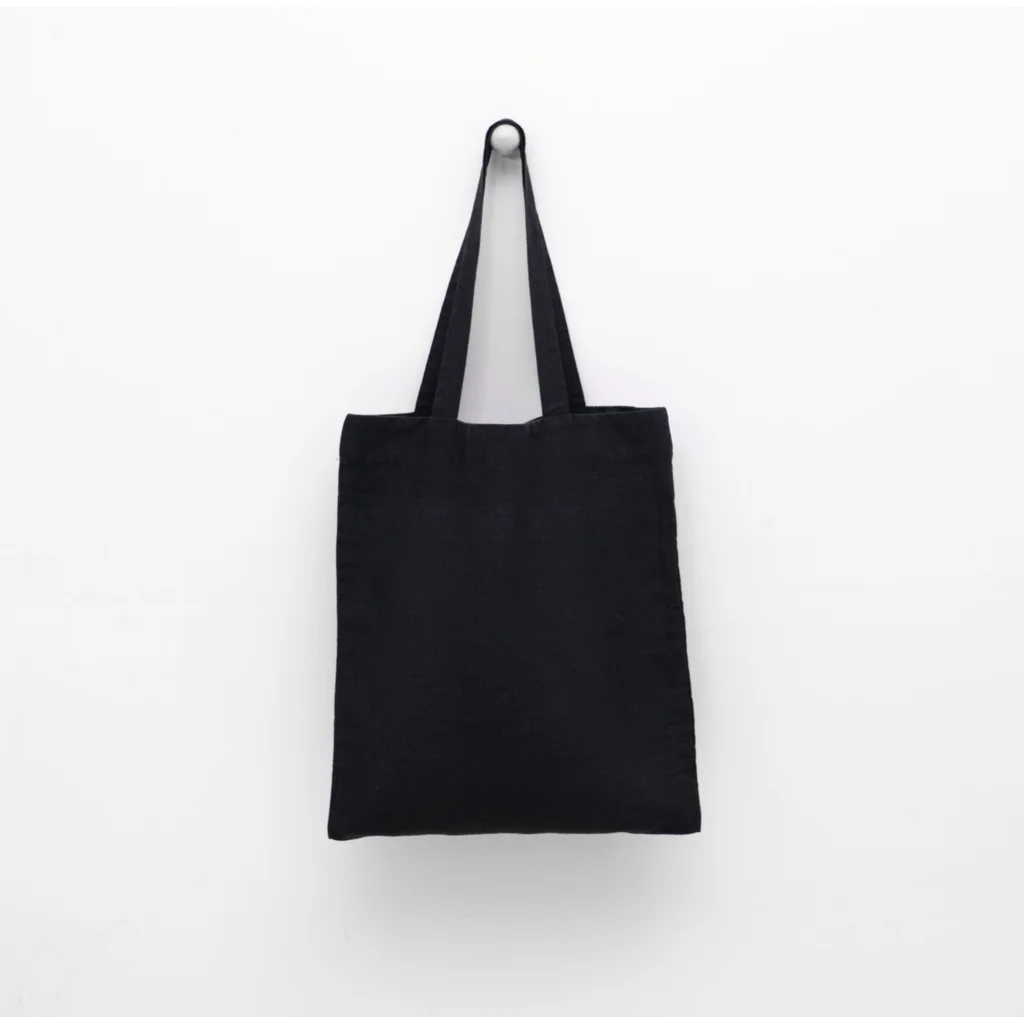 Leinen Einkaufstasche in Schwarz von Linen Tales Größe 38cm breit+ 42 cm lang