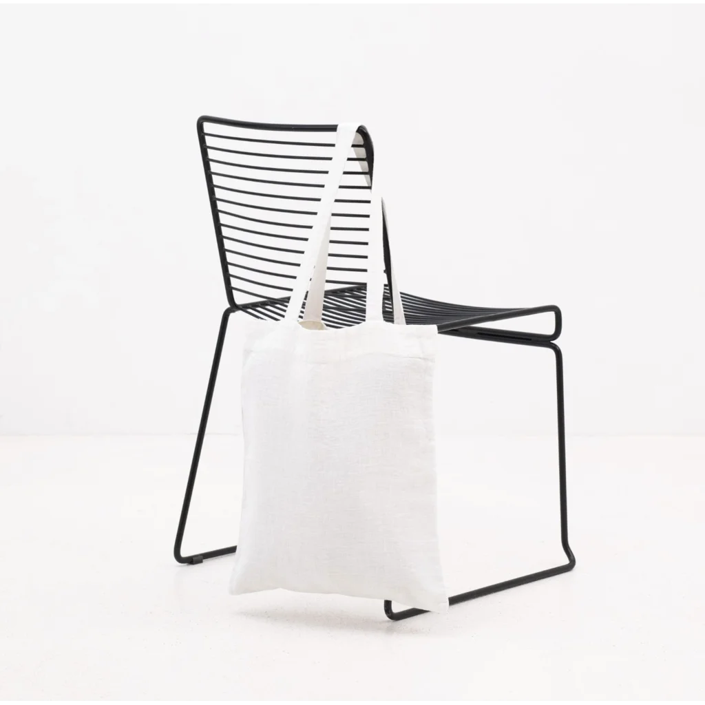 Leinen Einkaufstasche in Weiß von Linen Tales Größe 38cm breit+ 42 cm lang